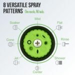 8-Pattern Hose Nozzle With Thumb Control For Garden Cleaning - Image 2