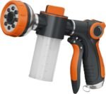 8-Pattern High-Pressure Hose Nozzle With Foam Dispenser For Pet Washing