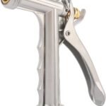 Front-Threaded Garden Hose Nozzle With Spray Head Attachment
