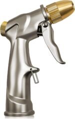 Heavy-Duty Handheld Garden Hose Nozzle With High-Pressure Spray