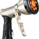 9-Pattern Brass Hose Nozzle—High-Pressure, Leak-Proof Garden Sprayer