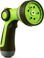 8-Pattern Hose Nozzle With Thumb Control For Garden Cleaning