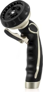 Heavy-Duty Garden Hose Nozzle With Easy-Lock Trigger And High-Pressure Spray