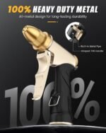Heavy-Duty Metal Hose Nozzle With Adjustable High-Pressure Spray - Image 2