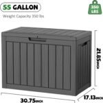 Medium-Capacity Waterproof Resin Outdoor Storage Box—Lockable - Image 2