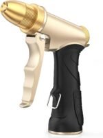 Heavy-Duty Metal Hose Nozzle With Adjustable High-Pressure Spray