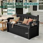 Waterproof Lockable Outdoor Storage Bench For Patio Use - Image 2