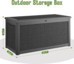 Extra-Large Capacity Resin Outdoor Storage Box—Lockable - Image 2
