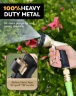 9-Pattern Heavy-Duty Metal Hose Nozzle With Handheld Flow Control - Image 2