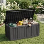 Extra-Large Capacity Outdoor Storage Box—Waterproof, Uv-Resistant, And Lockable